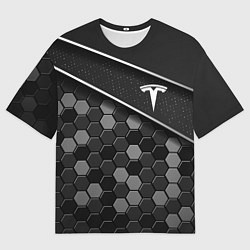 Футболка оверсайз мужская TESLA - ТЕХНОЛОГИЧЕСКАЯ БРОНЯ, цвет: 3D-принт