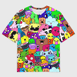 Мужская футболка оверсайз Монстрики Nastiprazdnik