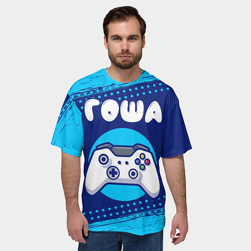 Мужская футболка оверсайз Гоша геймер / 3D-принт – фото 3