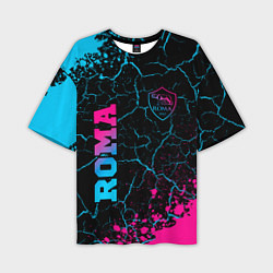 Мужская футболка оверсайз Roma - neon gradient