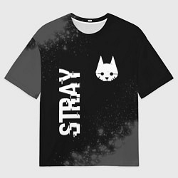 Футболка оверсайз мужская Stray Glitch на темном фоне, цвет: 3D-принт