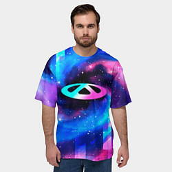 Футболка оверсайз мужская Chery неоновый космос, цвет: 3D-принт — фото 2