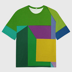 Футболка оверсайз мужская Абстрактный случайный набор геометрических фигур -, цвет: 3D-принт