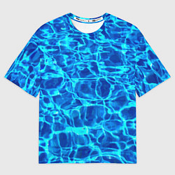 Мужская футболка оверсайз Текстура поверхности воды