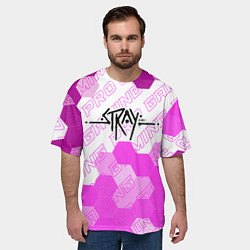 Футболка оверсайз мужская Stray pro gaming: символ наверху, цвет: 3D-принт — фото 2