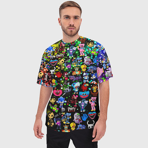 Мужская футболка оверсайз Персонажи из разных игр / 3D-принт – фото 3