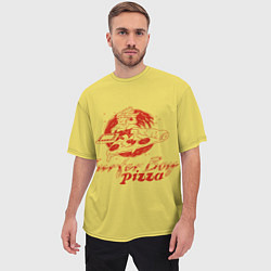 Футболка оверсайз мужская Stranger Things 4 - Surfer boy pizza, цвет: 3D-принт — фото 2