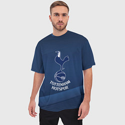 Футболка оверсайз мужская Tottenham hotspur Синяя абстракция, цвет: 3D-принт — фото 2