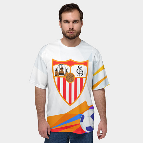 Мужская футболка оверсайз Sevilla Абстракция / 3D-принт – фото 3