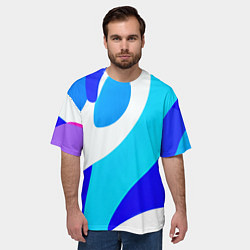 Футболка оверсайз мужская Яркая авангардная абстракция, цвет: 3D-принт — фото 2