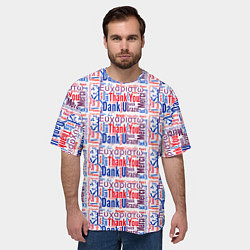 Футболка оверсайз мужская Thank you phrase, цвет: 3D-принт — фото 2