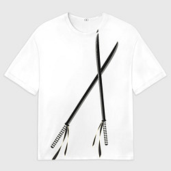 Футболка оверсайз мужская Katana - black death, цвет: 3D-принт