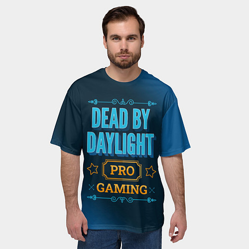 Мужская футболка оверсайз Игра Dead by Daylight: pro gaming / 3D-принт – фото 3