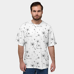 Футболка оверсайз мужская Make a Wish паттерн, цвет: 3D-принт — фото 2