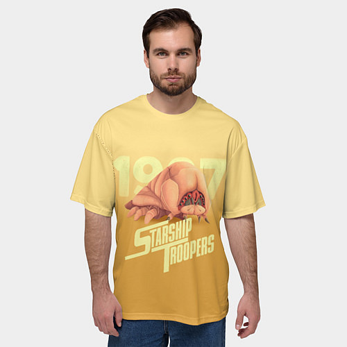 Мужская футболка оверсайз Звездный десант босс арахнид / 3D-принт – фото 3