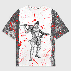 Футболка оверсайз мужская Metal gear rising blood, цвет: 3D-принт