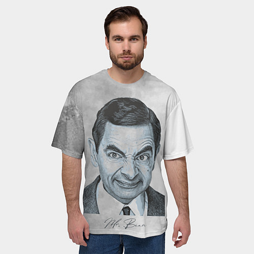 Мужская футболка оверсайз Мистер Бин! / 3D-принт – фото 3
