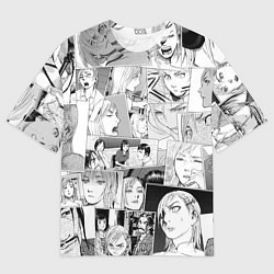 Футболка оверсайз мужская Волна слушай меня паттерн, цвет: 3D-принт