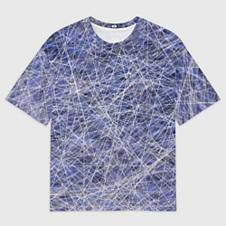 Футболка оверсайз мужская Паттерн из хаотичных линий - экспрессия, цвет: 3D-принт