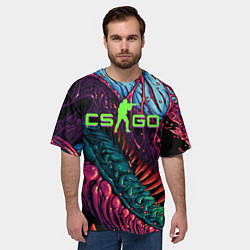 Футболка оверсайз мужская CS GO - HYPERBEAST, цвет: 3D-принт — фото 2