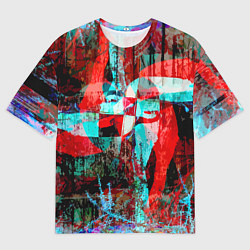 Футболка оверсайз мужская Авангардная композиция - вертушка, цвет: 3D-принт