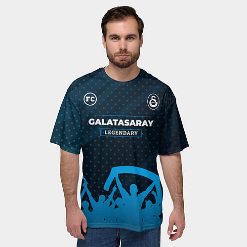 Мужская футболка оверсайз Galatasaray legendary форма фанатов / 3D-принт – фото 3