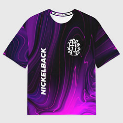 Футболка оверсайз мужская Nickelback violet plasma, цвет: 3D-принт