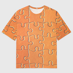 Мужская футболка оверсайз Пазлы - паттерн
