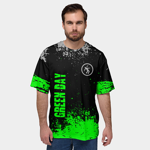 Мужская футболка оверсайз Green day - hits / 3D-принт – фото 3