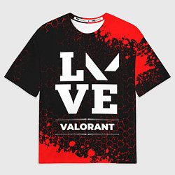 Футболка оверсайз мужская Valorant love классика, цвет: 3D-принт