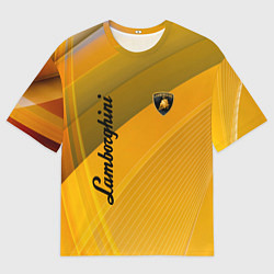 Футболка оверсайз мужская Lamborghini - абстракция, цвет: 3D-принт