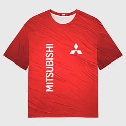 Футболка оверсайз мужская Mitsubishi sport - абстракция, цвет: 3D-принт