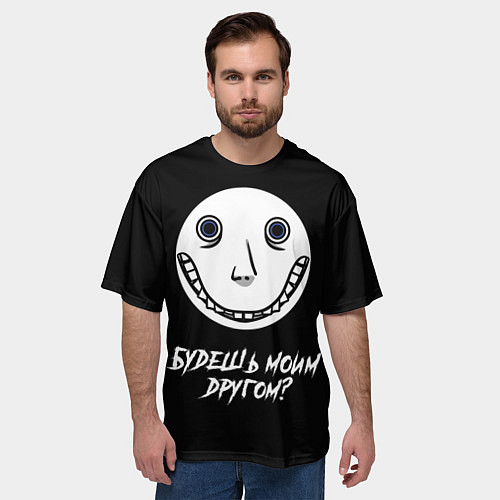 Мужская футболка оверсайз Будешь моим другом / 3D-принт – фото 3