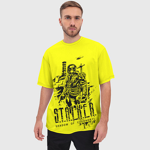 Мужская футболка оверсайз STALKER Тень Чернобыля Альтернатива / 3D-принт – фото 3