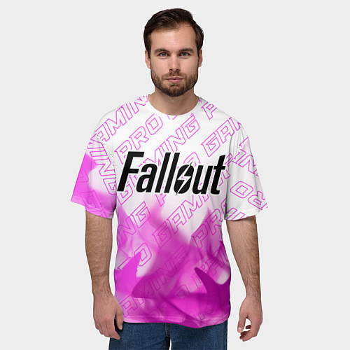 Мужская футболка оверсайз Fallout pro gaming: символ сверху / 3D-принт – фото 3