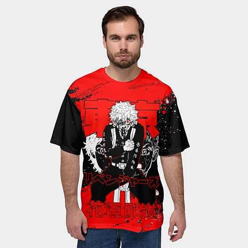 Мужская футболка оверсайз Такемичи Ханагаки : Токийские мстители / 3D-принт – фото 3