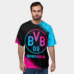 Футболка оверсайз мужская Borussia - neon gradient, цвет: 3D-принт — фото 2