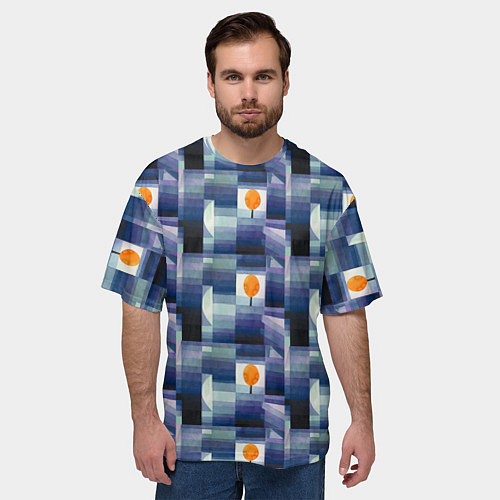 Мужская футболка оверсайз Предвестник осени Пауль Клее, 1922 / 3D-принт – фото 3