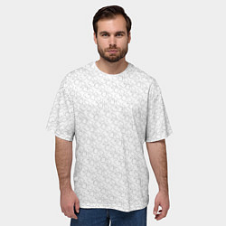Футболка оверсайз мужская Little Ghosts on white, цвет: 3D-принт — фото 2