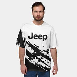 Футболка оверсайз мужская Jeep - textura, цвет: 3D-принт — фото 2