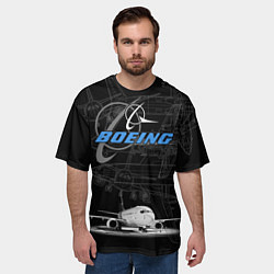Футболка оверсайз мужская Boeing 737, цвет: 3D-принт — фото 2