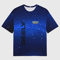Футболка оверсайз мужская Geely - звёзды, цвет: 3D-принт