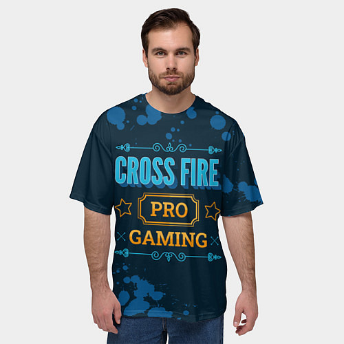 Мужская футболка оверсайз Игра Cross Fire: pro gaming / 3D-принт – фото 3