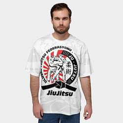 Футболка оверсайз мужская Jiujitsu emblem Джиу-джитсу, цвет: 3D-принт — фото 2
