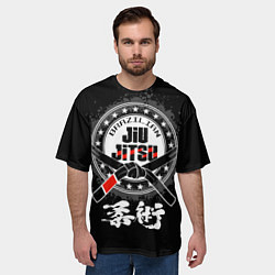 Футболка оверсайз мужская Brazilian fight club Jiu-jitsu, цвет: 3D-принт — фото 2