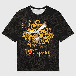 Футболка оверсайз мужская I love Capoeira fighter, цвет: 3D-принт