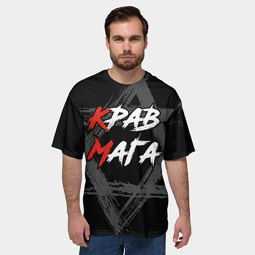 Мужская футболка оверсайз Крав-мага израильское боевое искусство / 3D-принт – фото 3