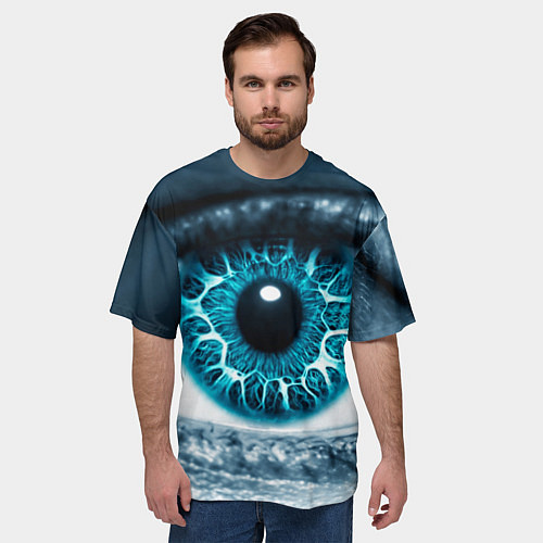 Мужская футболка оверсайз Инопланетный глаз / 3D-принт – фото 3