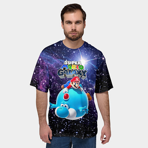 Мужская футболка оверсайз Super Mario Galaxy - Nintendo / 3D-принт – фото 3