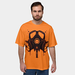 Футболка оверсайз мужская Маска пиротехника, цвет: 3D-принт — фото 2